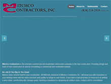 Tablet Screenshot of mitchcocontractors.com